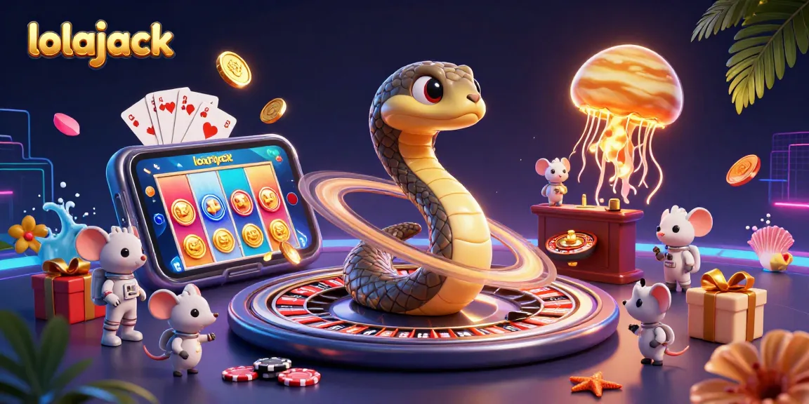 Place bets at Lolajack Casino with vibrant cosmic characters and exciting game elements.