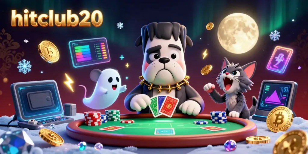 Engage in thrilling gaming at hitclub20 with a whimsical cartoon scene featuring iconic characters.